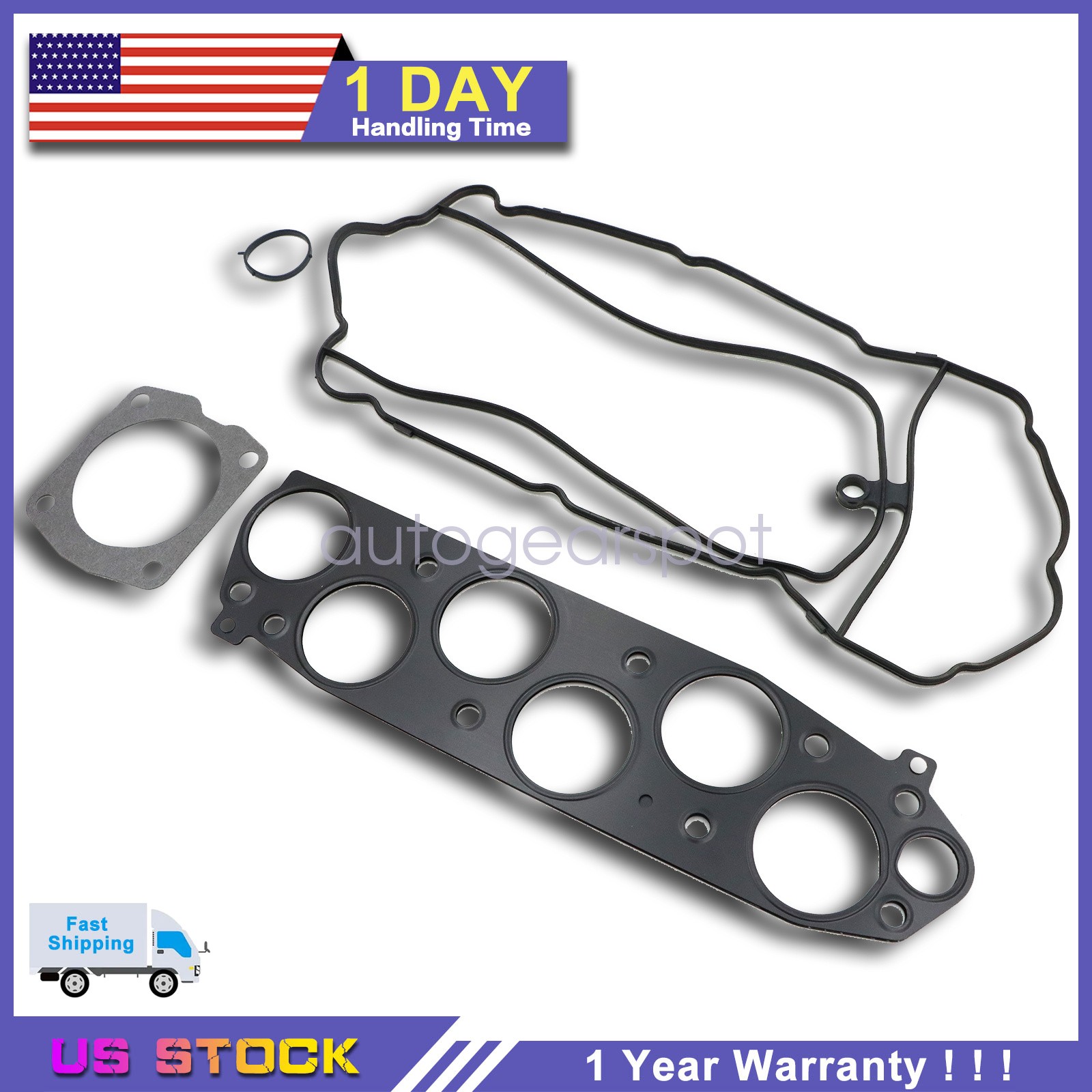 Upper Intake Manifold Gasket Set US 100%New Fits 05-2017 Honda 05-2015 Acura