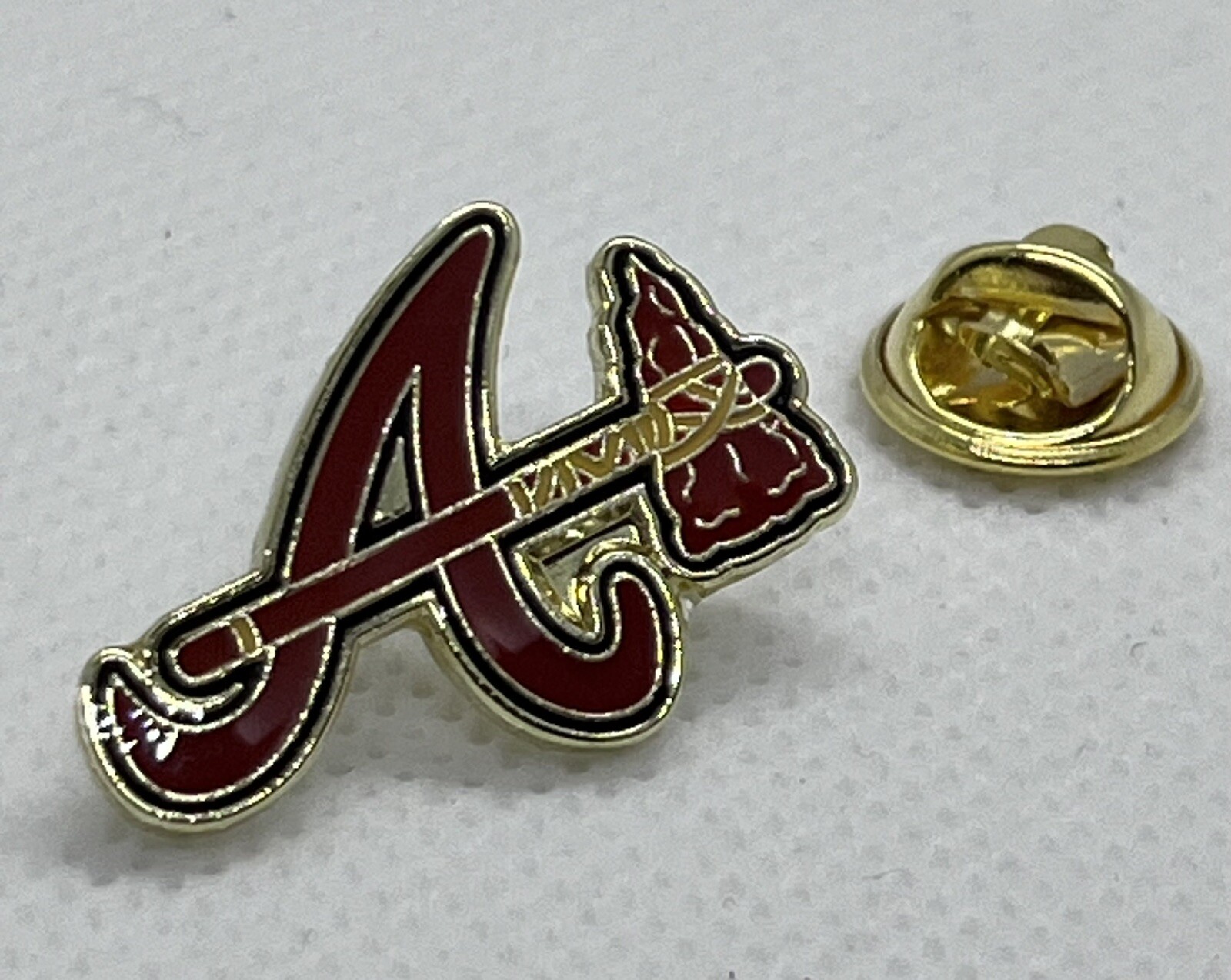 ATLANTA BRAVES ENAMEL PIN .75” X 1.00” GREAT FOR HAT, SHIRT,FREE SHIP