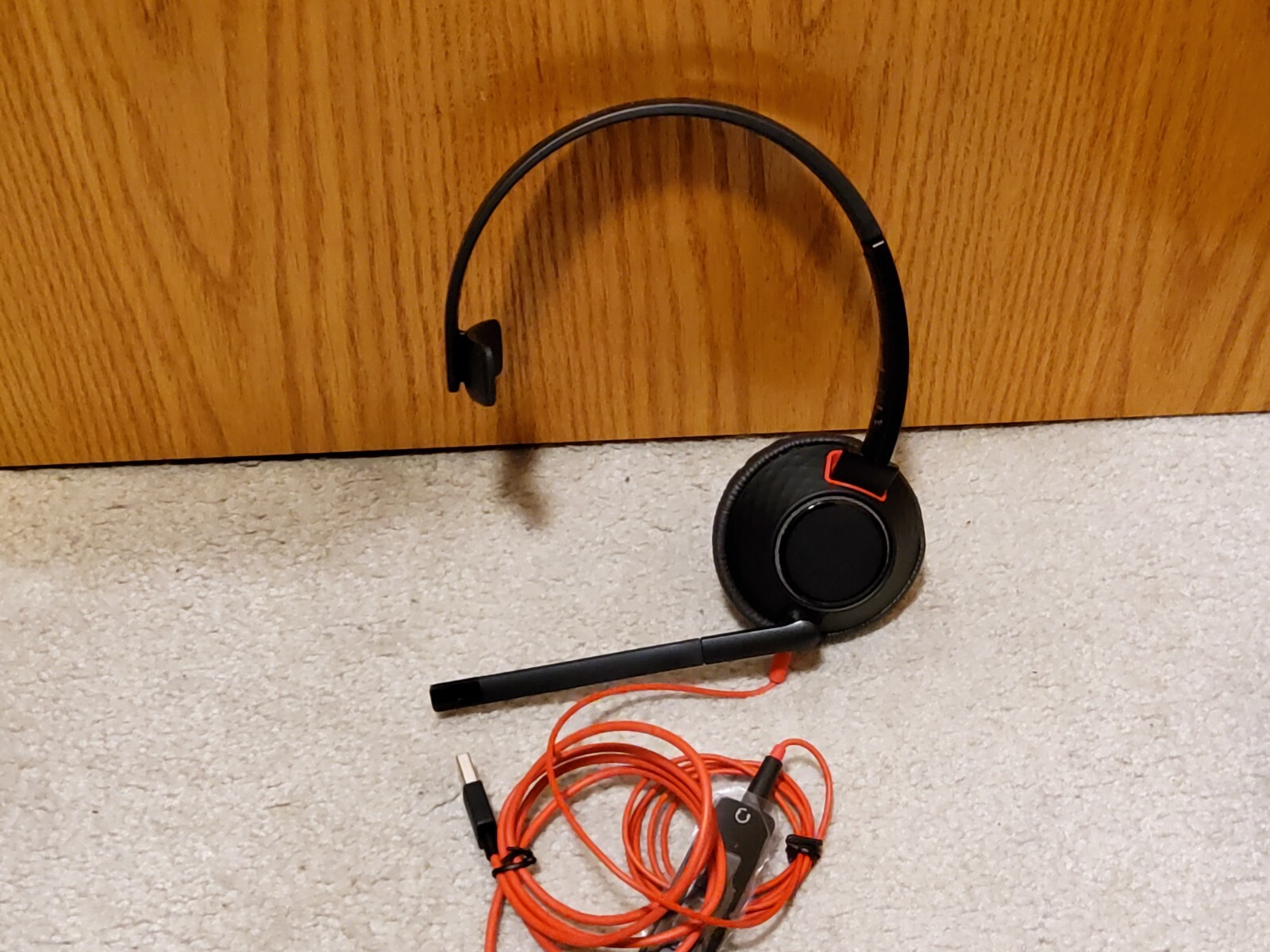 Poly Blackwire 5200 Series C5210T USB Monoaural Headset Wired - Black