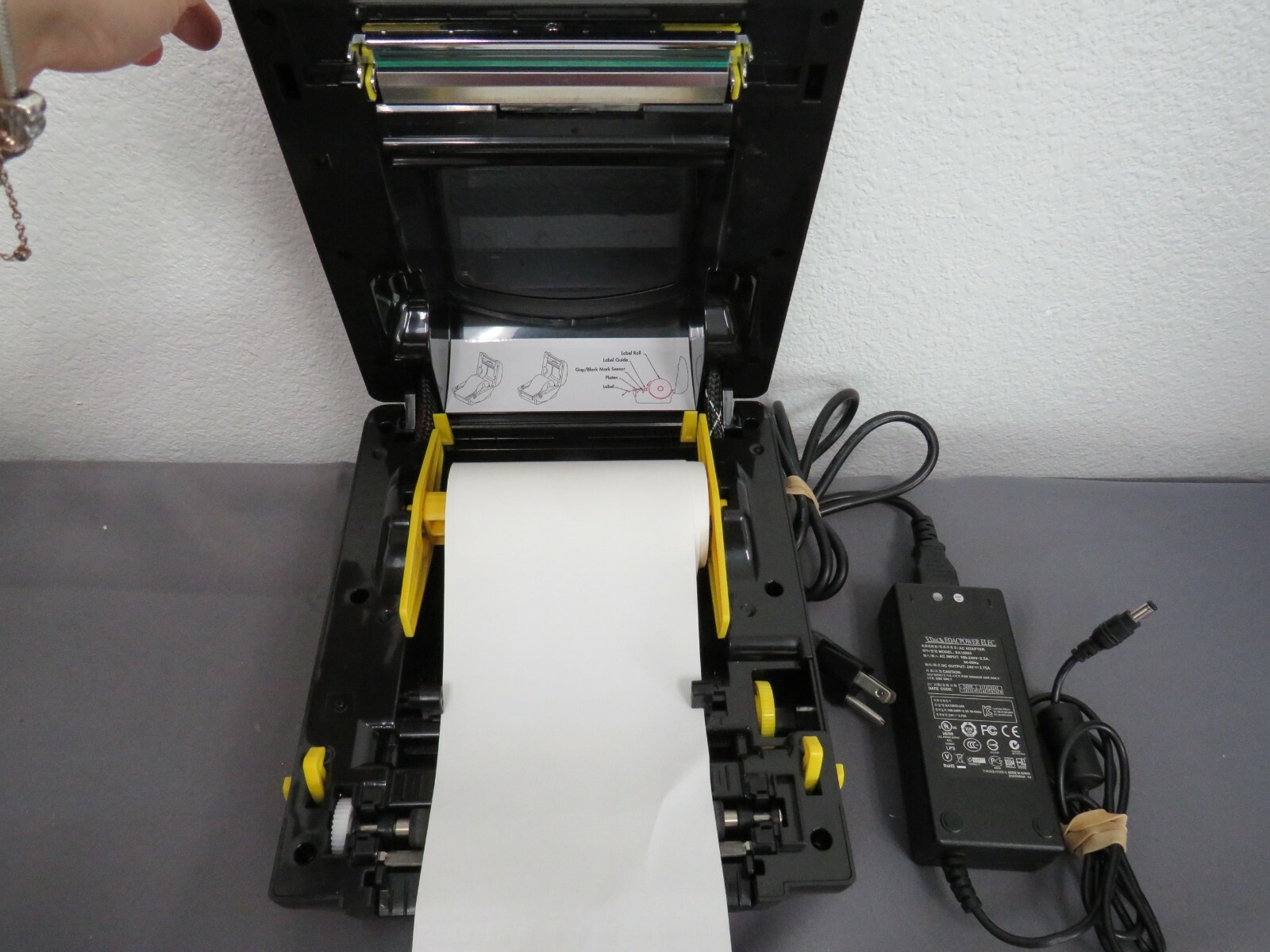 WASP WPL205E THERMAL LABEL BARCODE PRINTER POWER SUPPLY INCLUDED