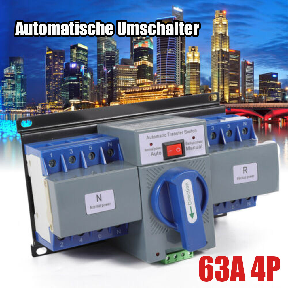 Dual Power Automatic Transfer Switch 63A 4P ATS for Generators