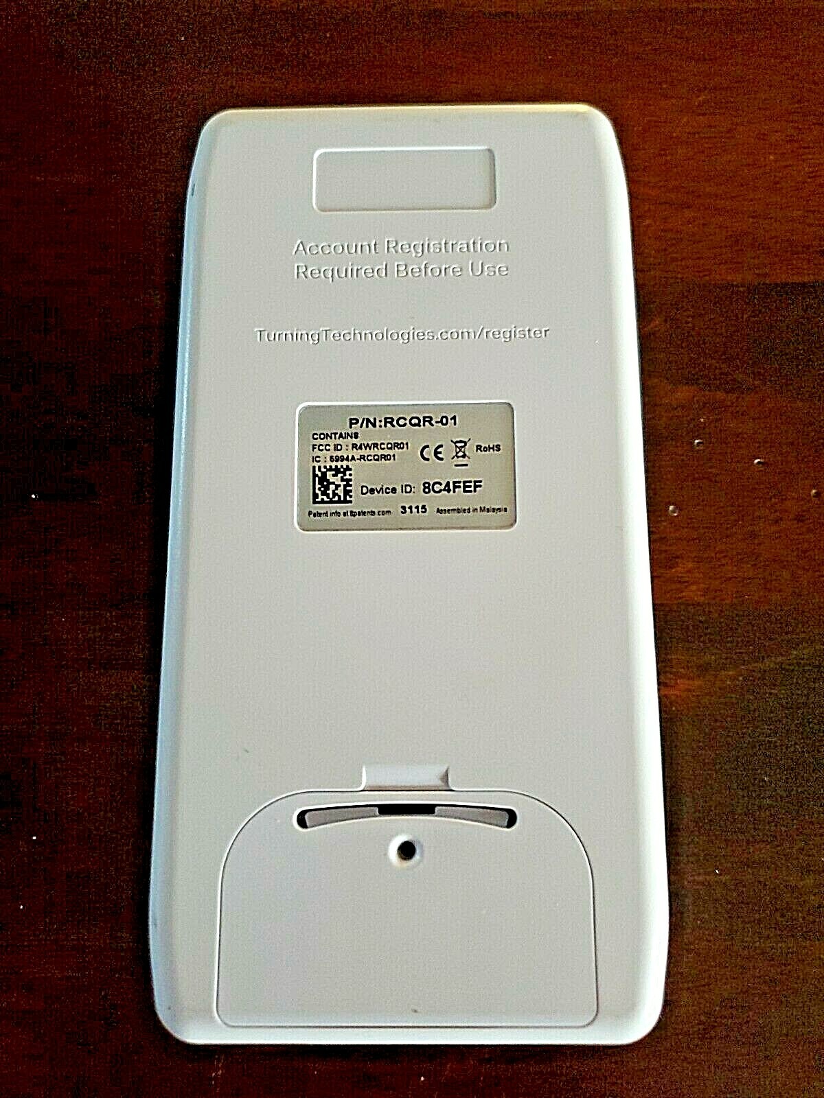 Turning Technologies QT RCQR-01 Device Clicker Remote QWERTY Keyboard B13