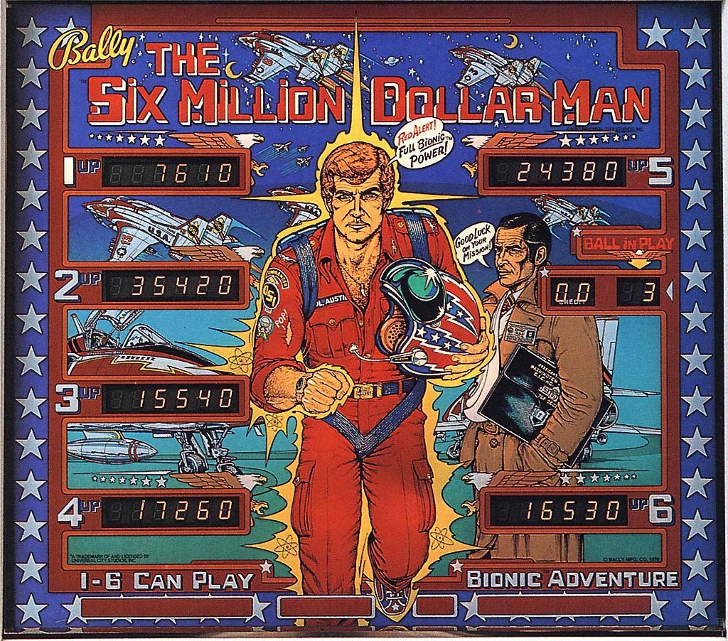 SIX MILLION DOLLAR MAN - NON GHOSTING Lighting Kit SUPER BRIGHT PINBALL LED KIT