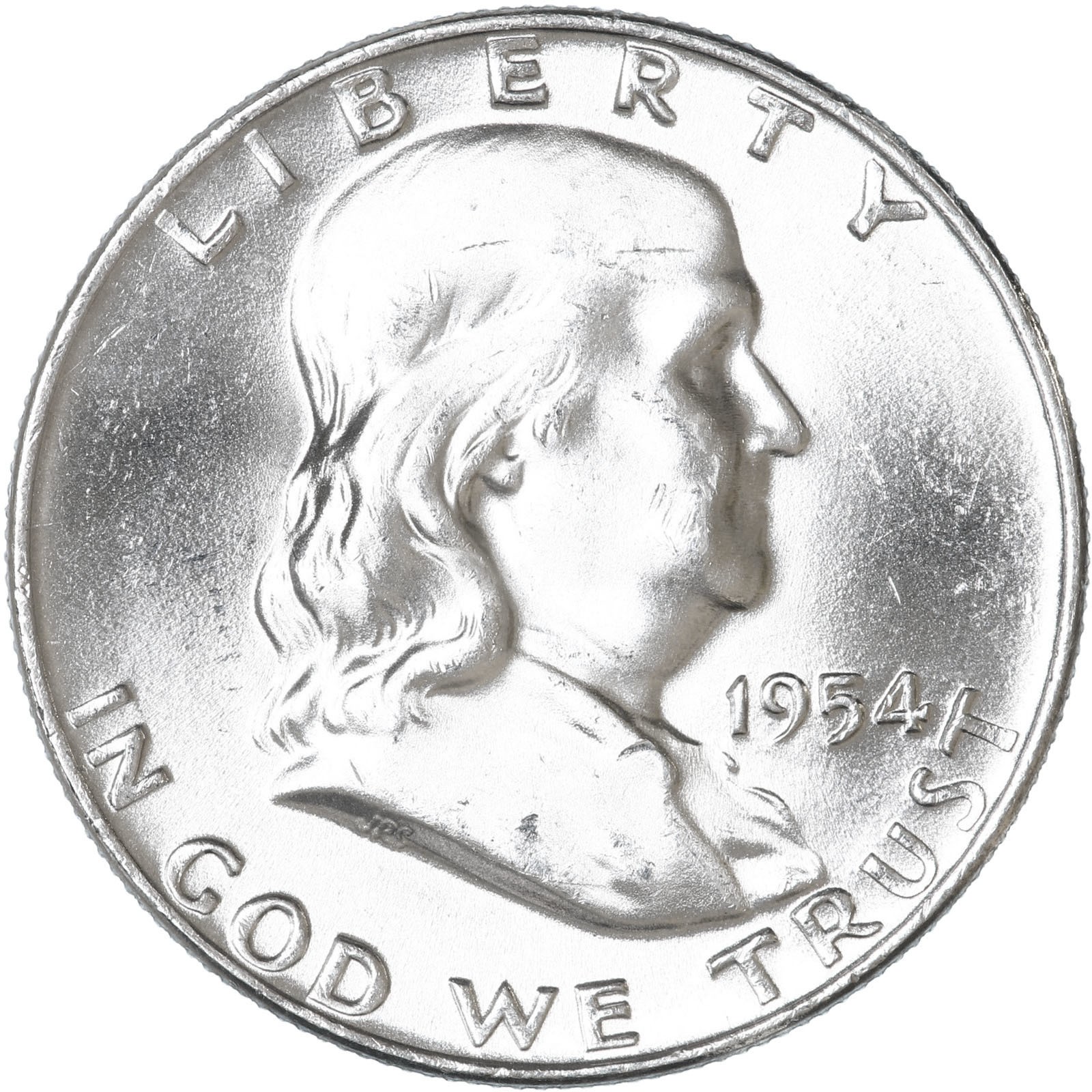 1954 D Franklin Half Dollar 90% Silver BU