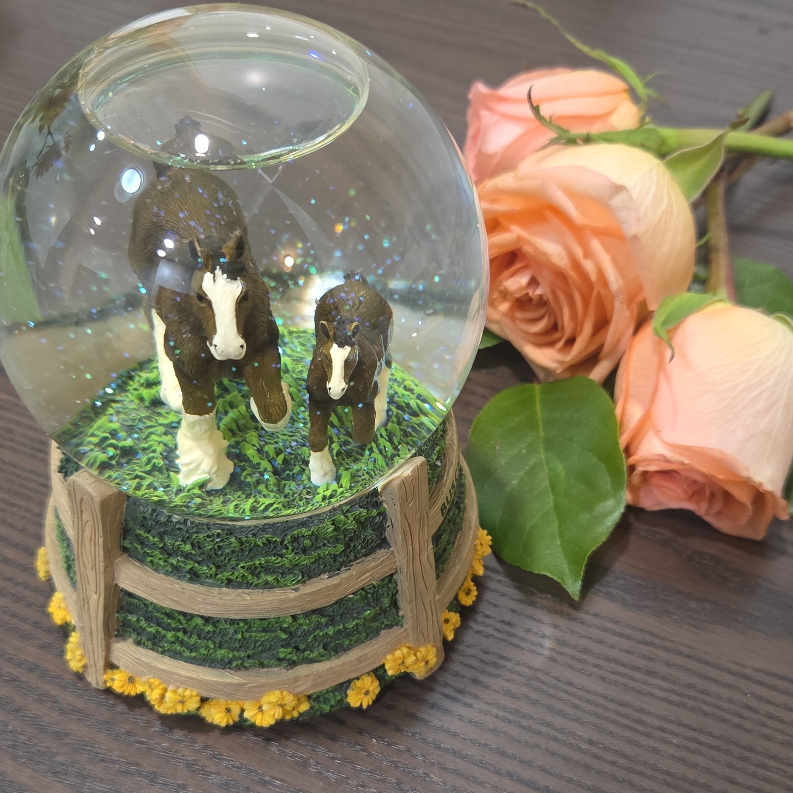 Busch Gardens Horse Snow Globe Amusement Park Collectible Souvenir