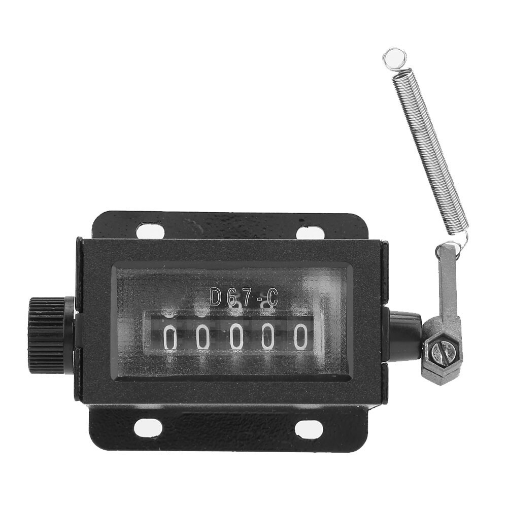 Mechanical 5-Digits Click Counter Pull Stroke Manual Hand Tally Counting