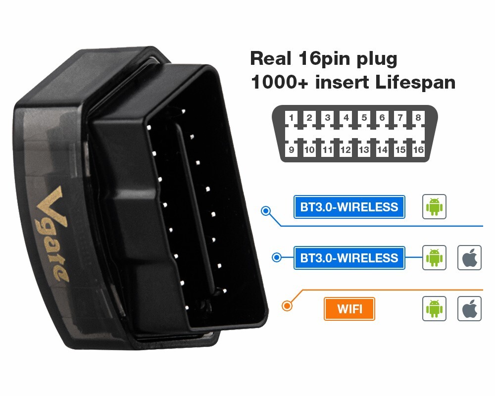 Vgate iCar Pro Bluetooth OBD Diagnostic Scanner Tool Code Reader For IOS Android