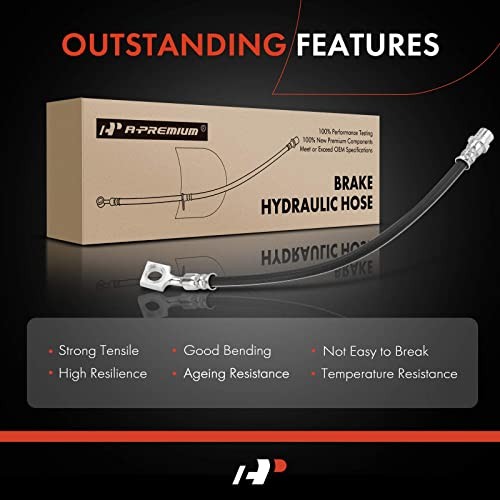 Rear Driver or Passenger Brake Hydraulic Hose Compatible with Saab Models - 9