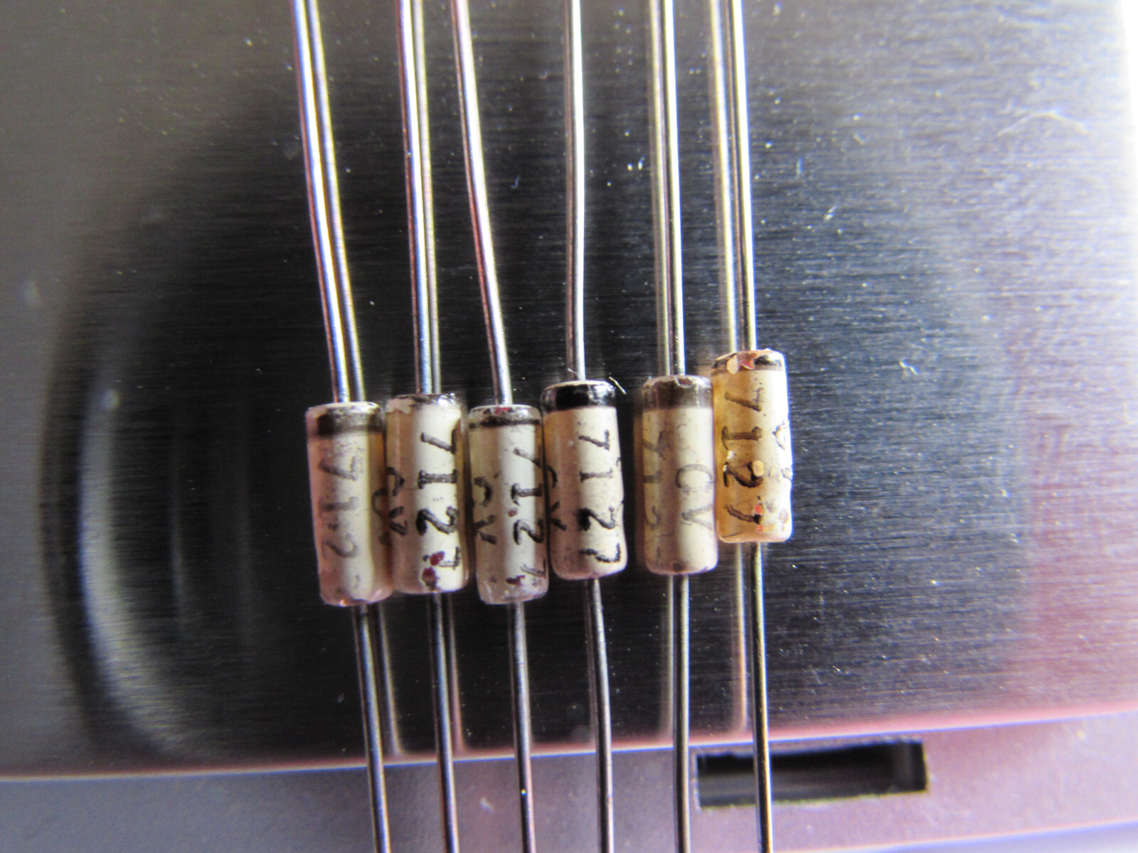 OA47, CV7127 HUGHES Gold Bonded Germanium Diode DO-7 Glass Military 4pak NOS USA