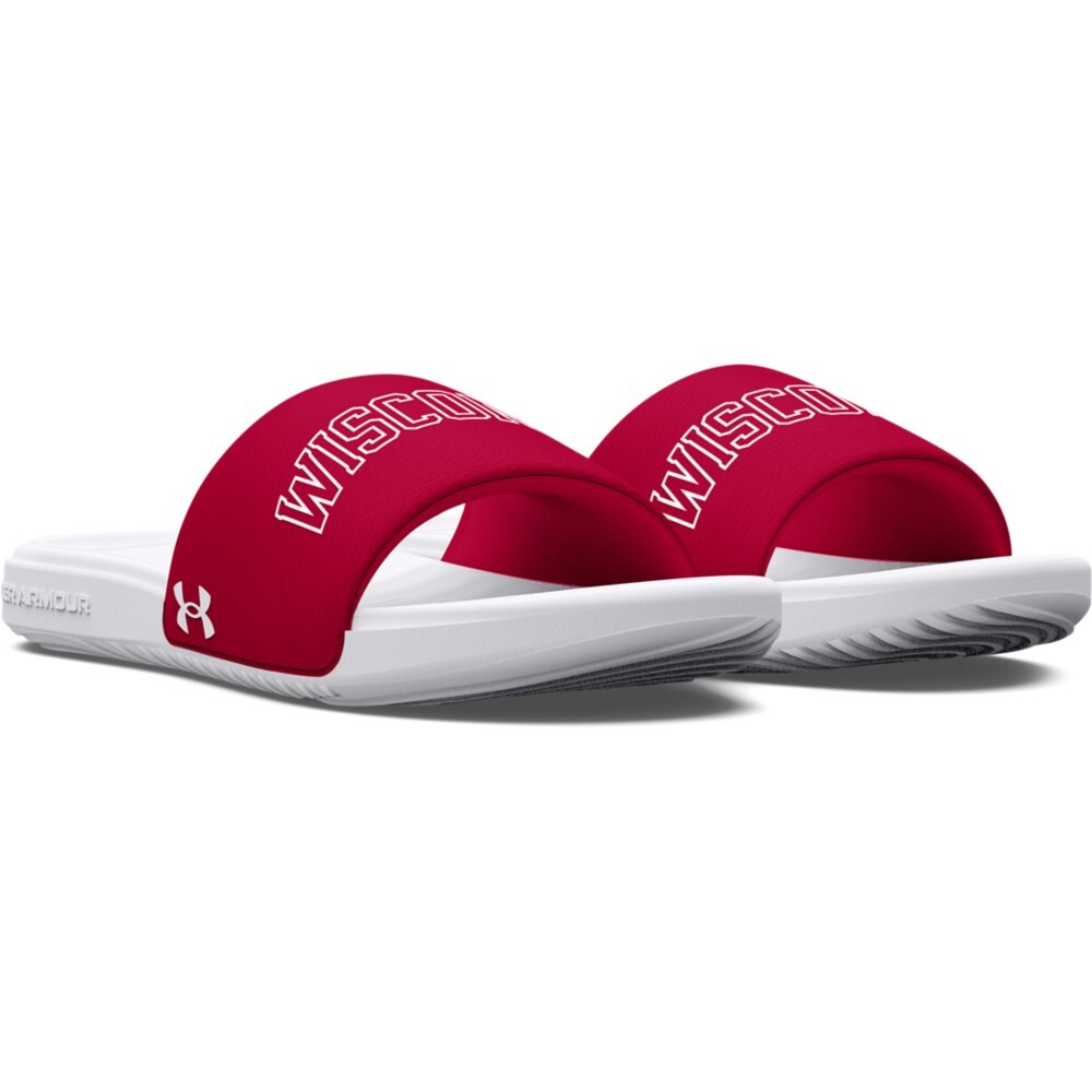 Under Armour 3026148 UA Ansa Graphic Collegiate Slides, University of Wisconsin