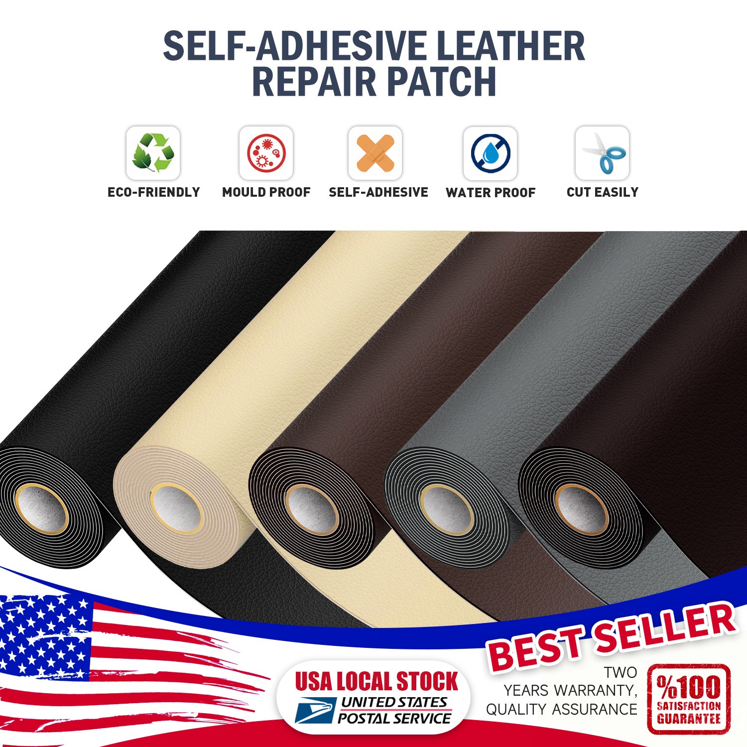 Car Leather Seat Repair Kit Self-Adhesive Leather Repair Patch Seat Couch