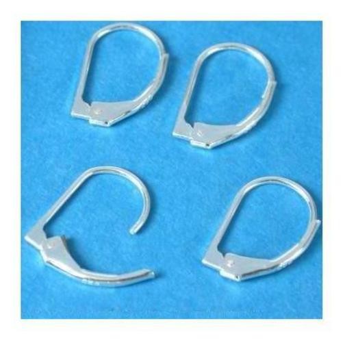 4 Sterling Silver Lever Back Earrings 10 x 15mm