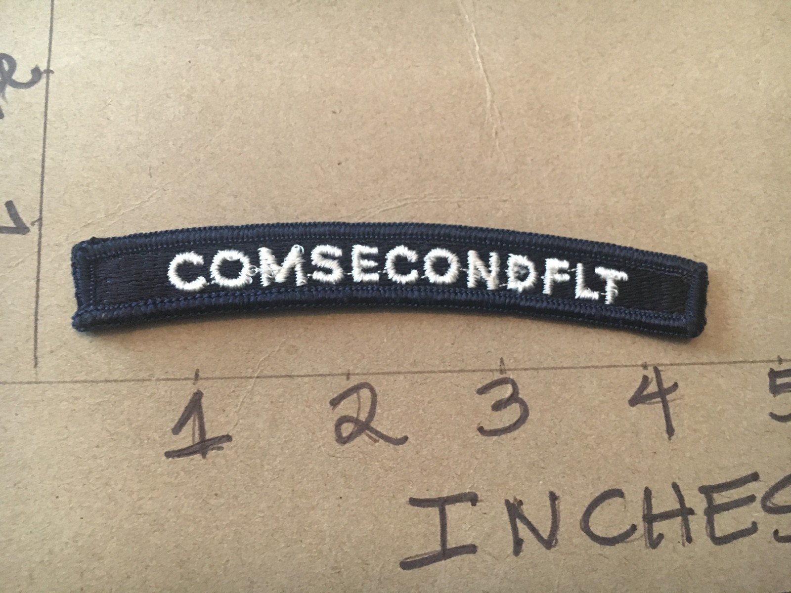US NAVY SHOULDER STRIP TAB *** rocker *** Patch Comsecondflt