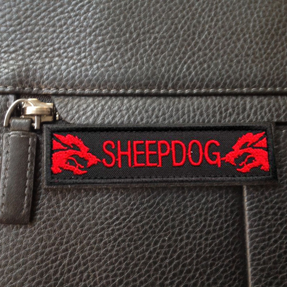 2PCS SHEEPDOG TAB K-9 EMBROIDERY ARMY MILITRAY HOOK LOOP PATCH BADGE RED DARK