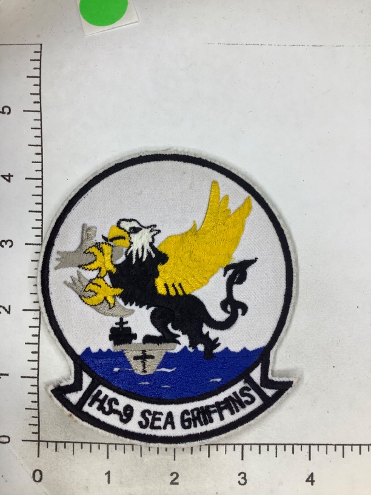 VINTAGE THEATER MADE US NAVY HS-9 GRIFFINS SQUADRON PATCH