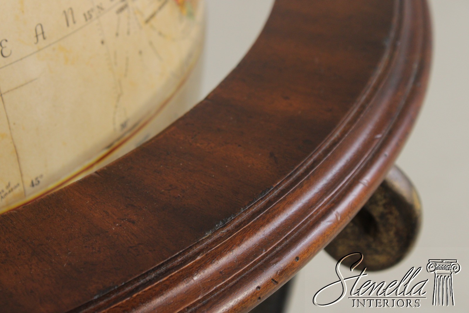 L72058: MAITLAND SMITH Replogle Globe On Mahogany Stand