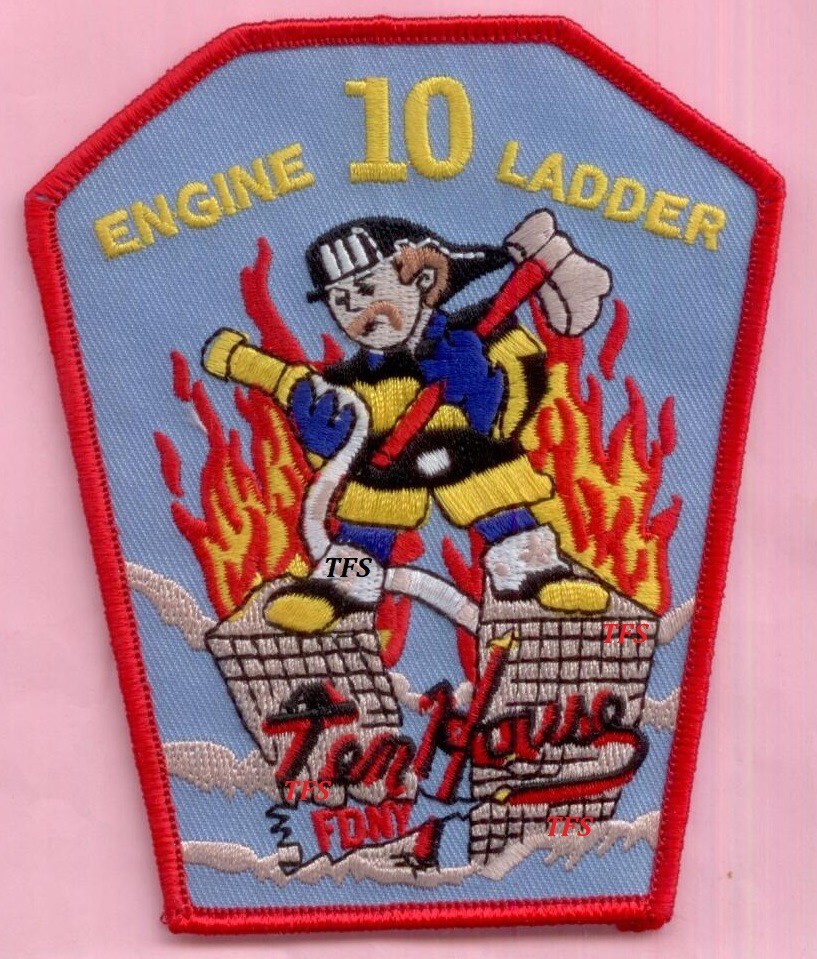 New York City Fire Dept Engine 10 Ladder 10 Patch Old Style Twin Towers