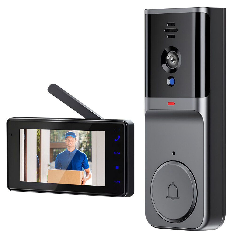 Timbre De Puerta 2.4G Para Casa Inalambrico 1080P Con Camara Y Vision Nocturna