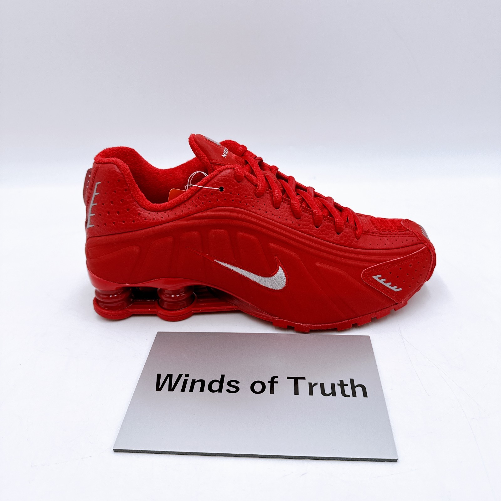 NIKE SHOX R4 GYM RED METALLIC SILVER IQ0608-687 Men's US 4.5 - 14 New