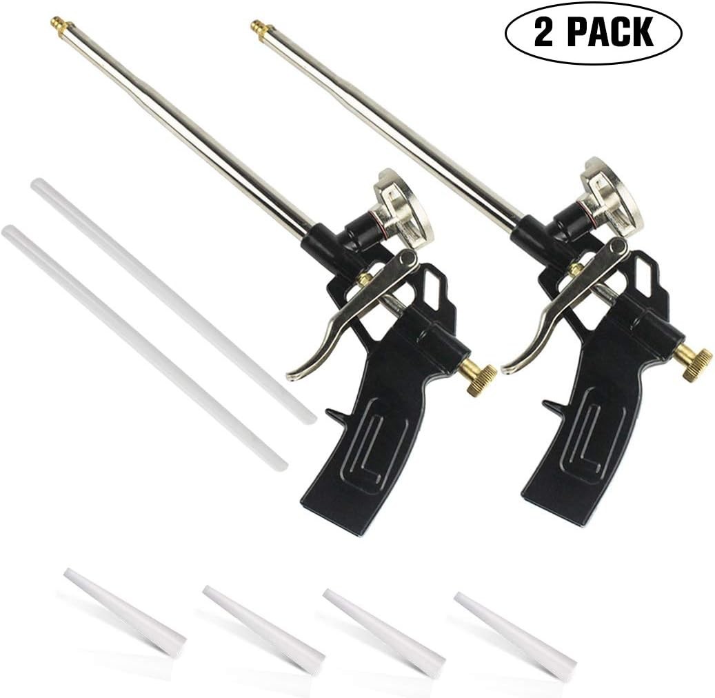 Lightweight Foam Gun with Spring Trigger Control for Precise Application, 2 Pack