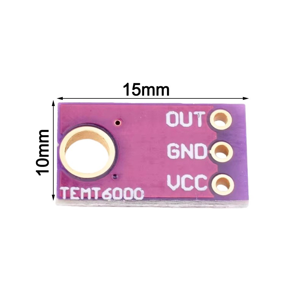 10pcs TEMT6000 Light Sensor Modules with 0 to 5V Analog Output for Electronics