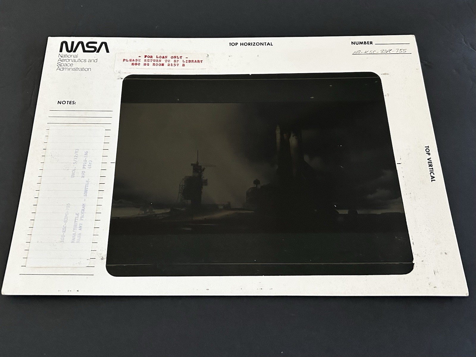 1983 NASA KSC Space Shuttle Orbiter Art Program Presentation Transparency