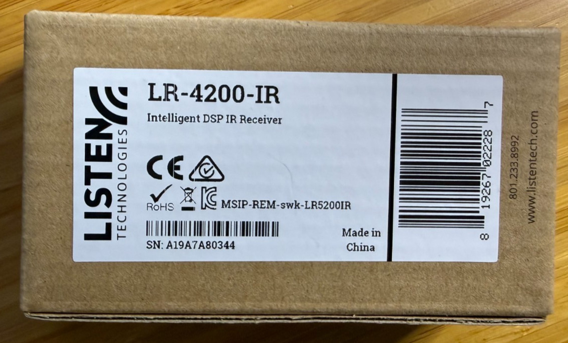 Listen Technologies LR-4200-IR Intelligent DSP IR Receiver