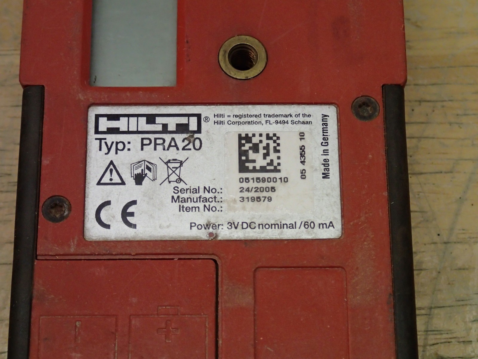 Hilti PRA 20 Receiver Bid on 2 Rough Not Working Projects
