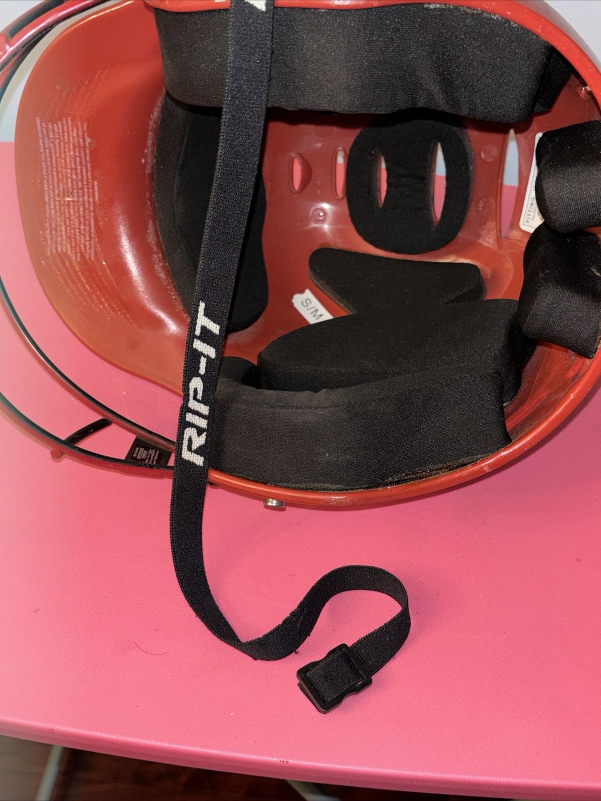 Rip-It Vision Pro Fastpitch Softball Helmet Small/medium Red And White