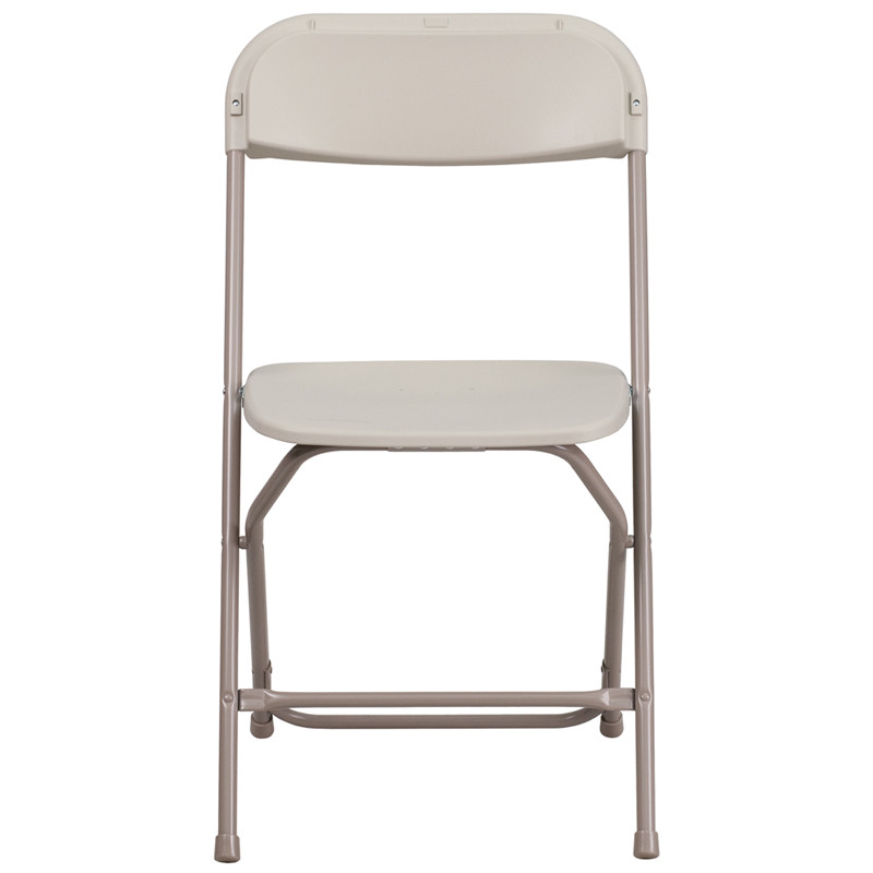 (50 PACK) 650 Lbs Weight Capacity Commercial Quality Beige Plastic Folding Chair