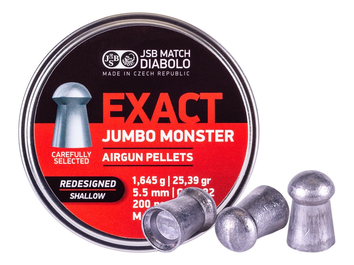 Jsb Redesigned Exact Jumbo Monster Shallow Skirt 22 Cal 25 39 Grains Domed 200Ct