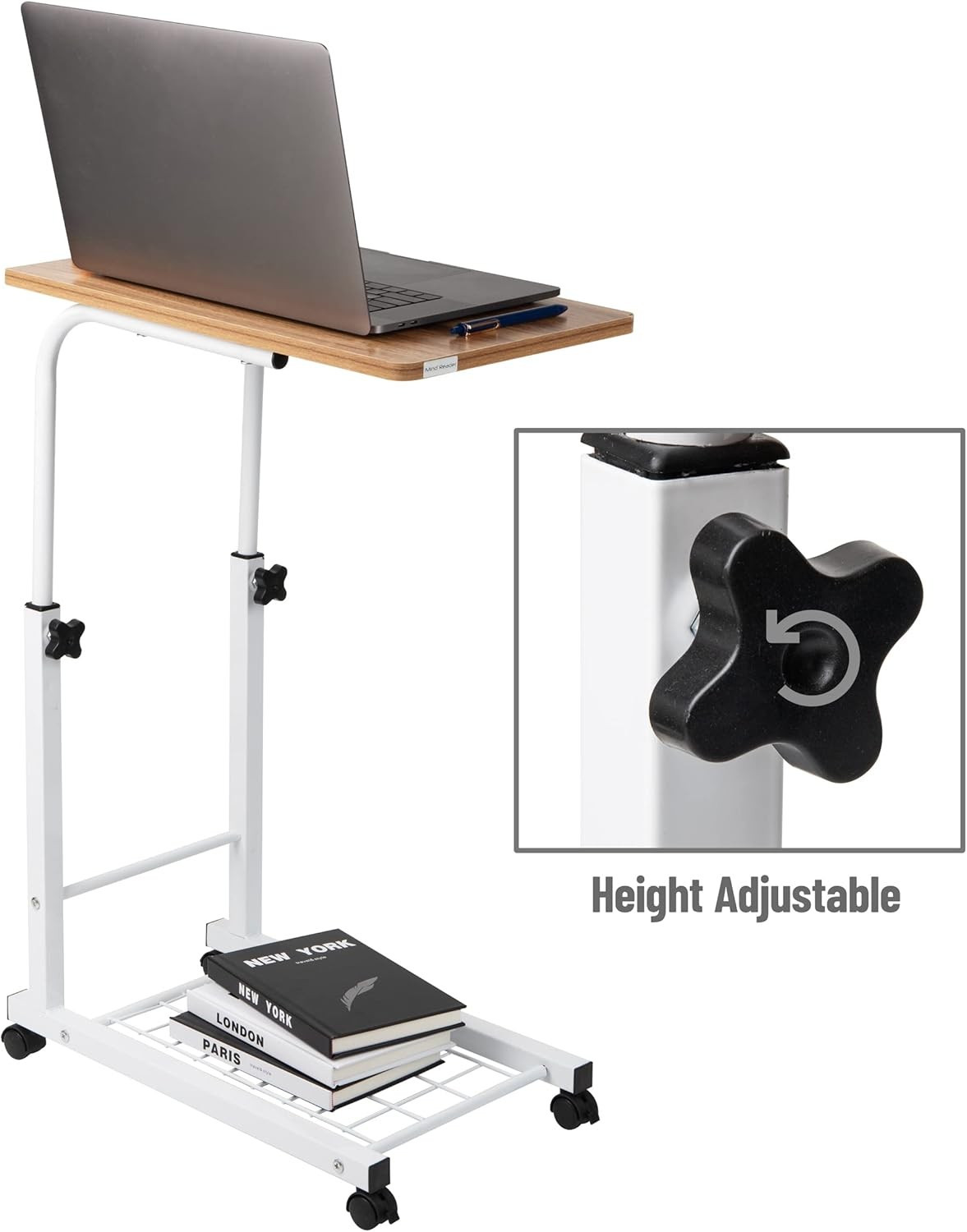 Standing Desk Laptop Stand Height Adjustable Computer Table Work Table MDF 19" L