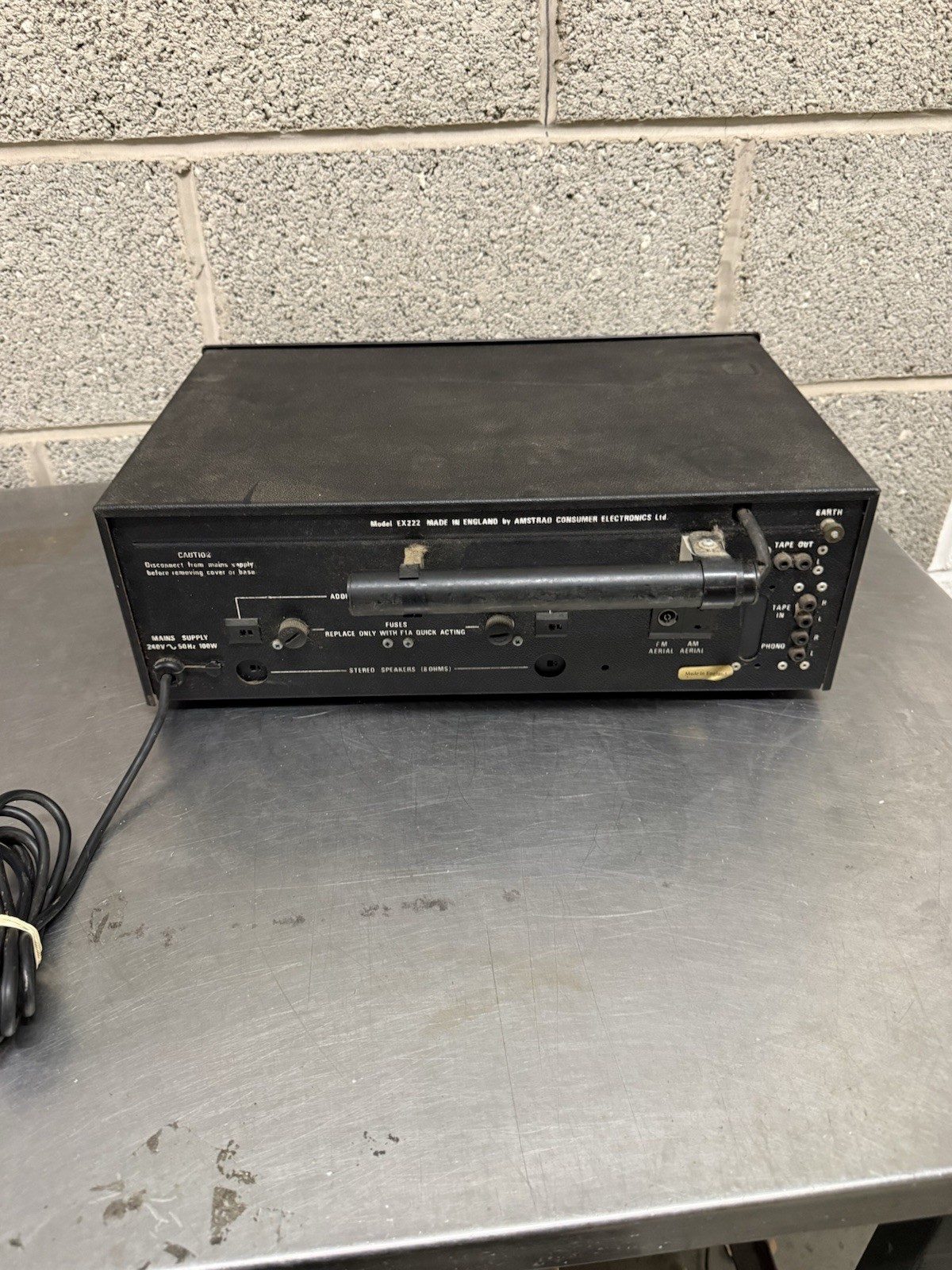 Amstrad Model EX222 Executive Stereo Receiver Untested Made In England