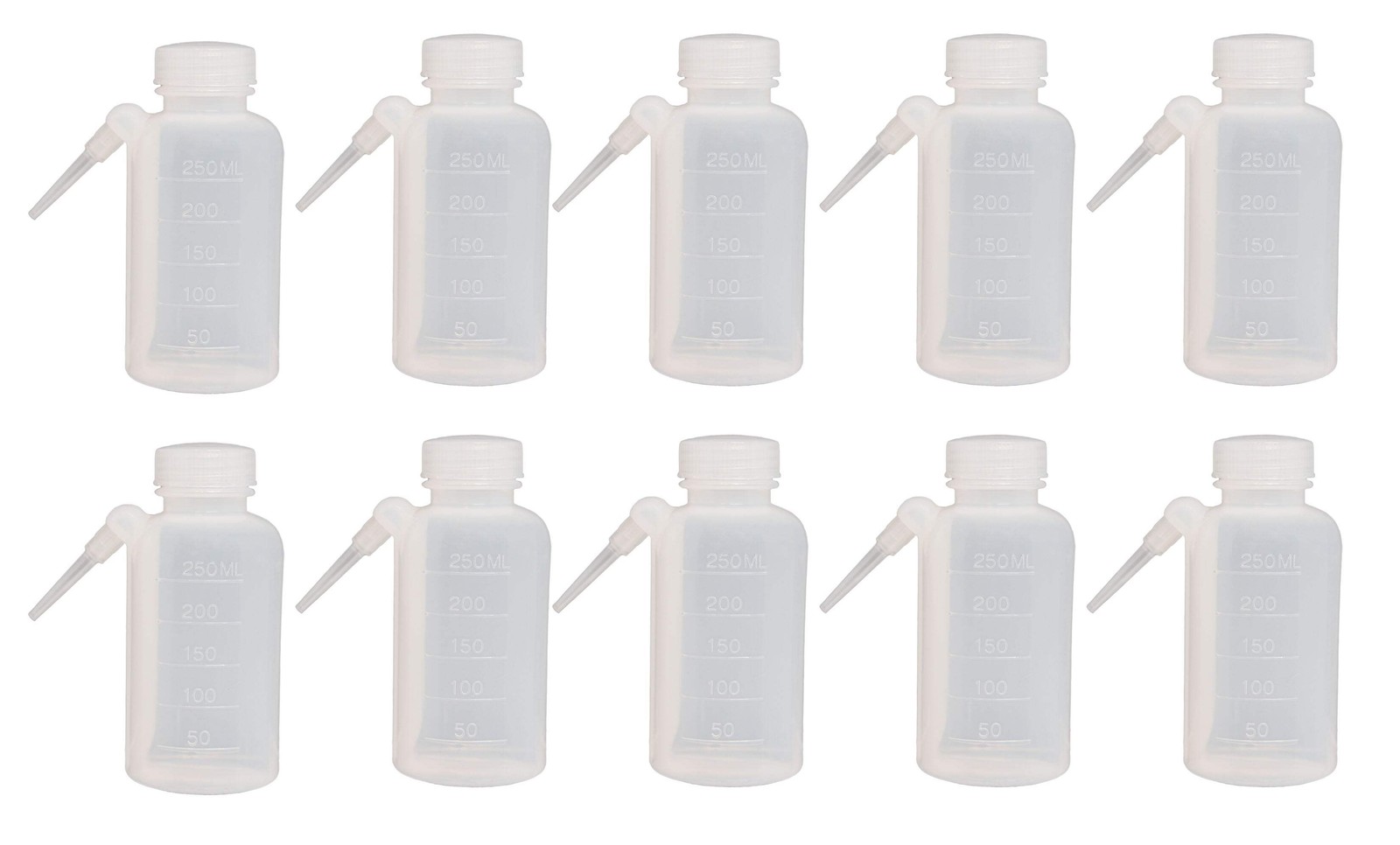 Bottle, Wash, Graduated, Polyethylene, 250ml, Pack of 10