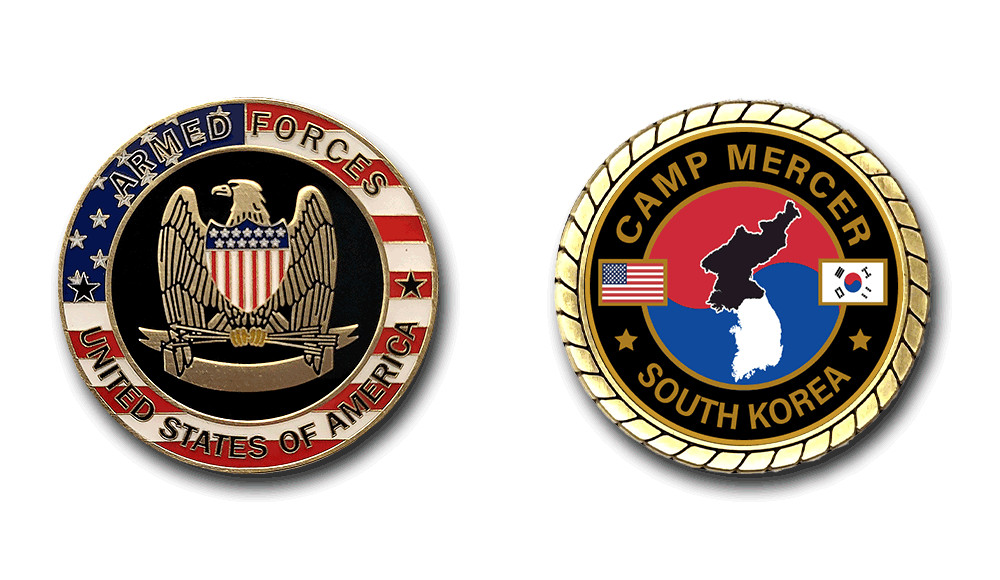 Camp Mercer South Korea Duty Station Challenge Coin