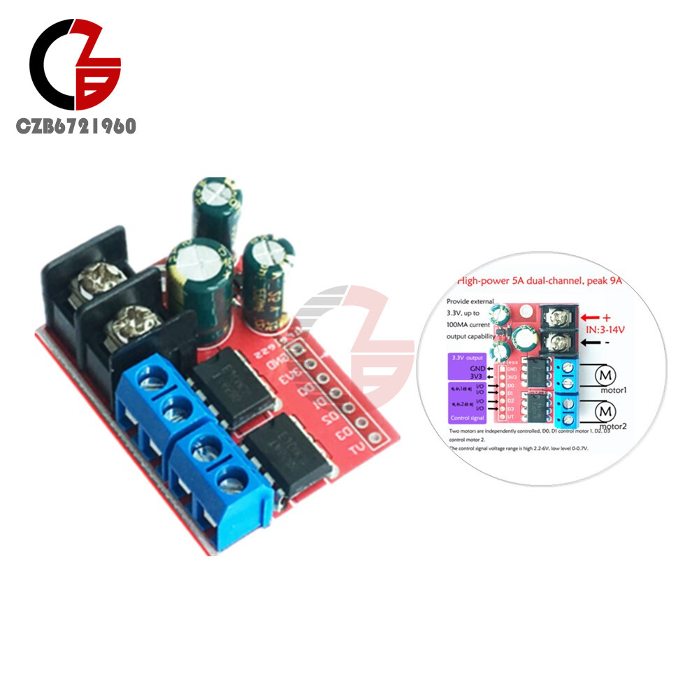 DC Motor Driver 5A Remote Control Dual H-Bridge PWM Speed Control Module Kit