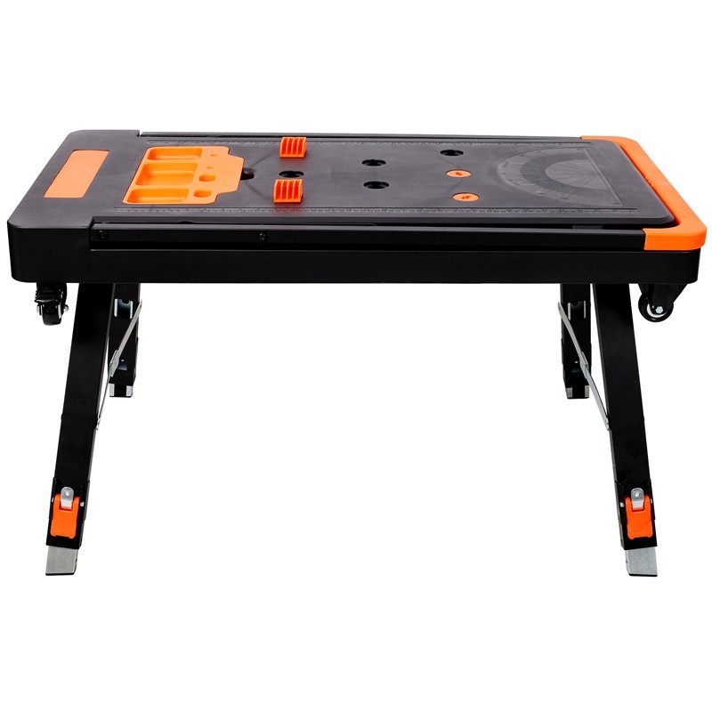 8-in-1 Folding Work Table Portable Workbench with Wheels & US Standard Socket