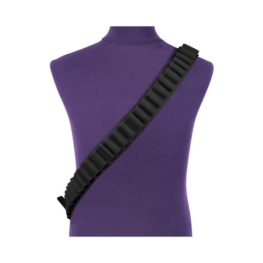 Tactical 29 Rounds Shotgun Shells Belt Shotgun Holder Strap for 12 or 20 Gauge