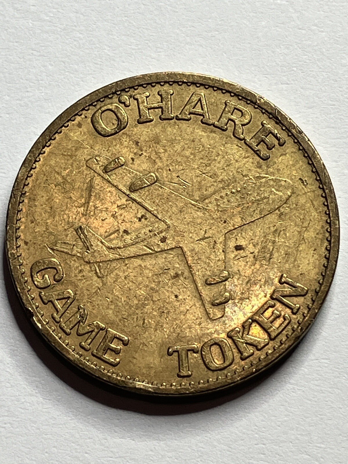 Rare O’hare Airport Arcade Token 1992 Chicago World’s Fair Airplane  #sh1