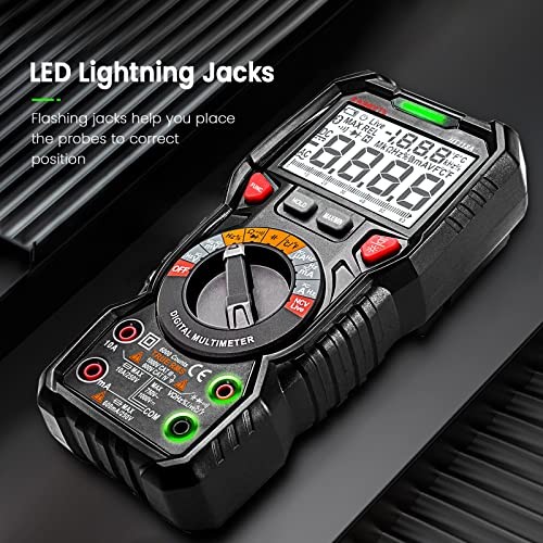 Digital Multimeter TRMS 6000 Counts Voltmeter Auto-Ranging Fast 6000 counts