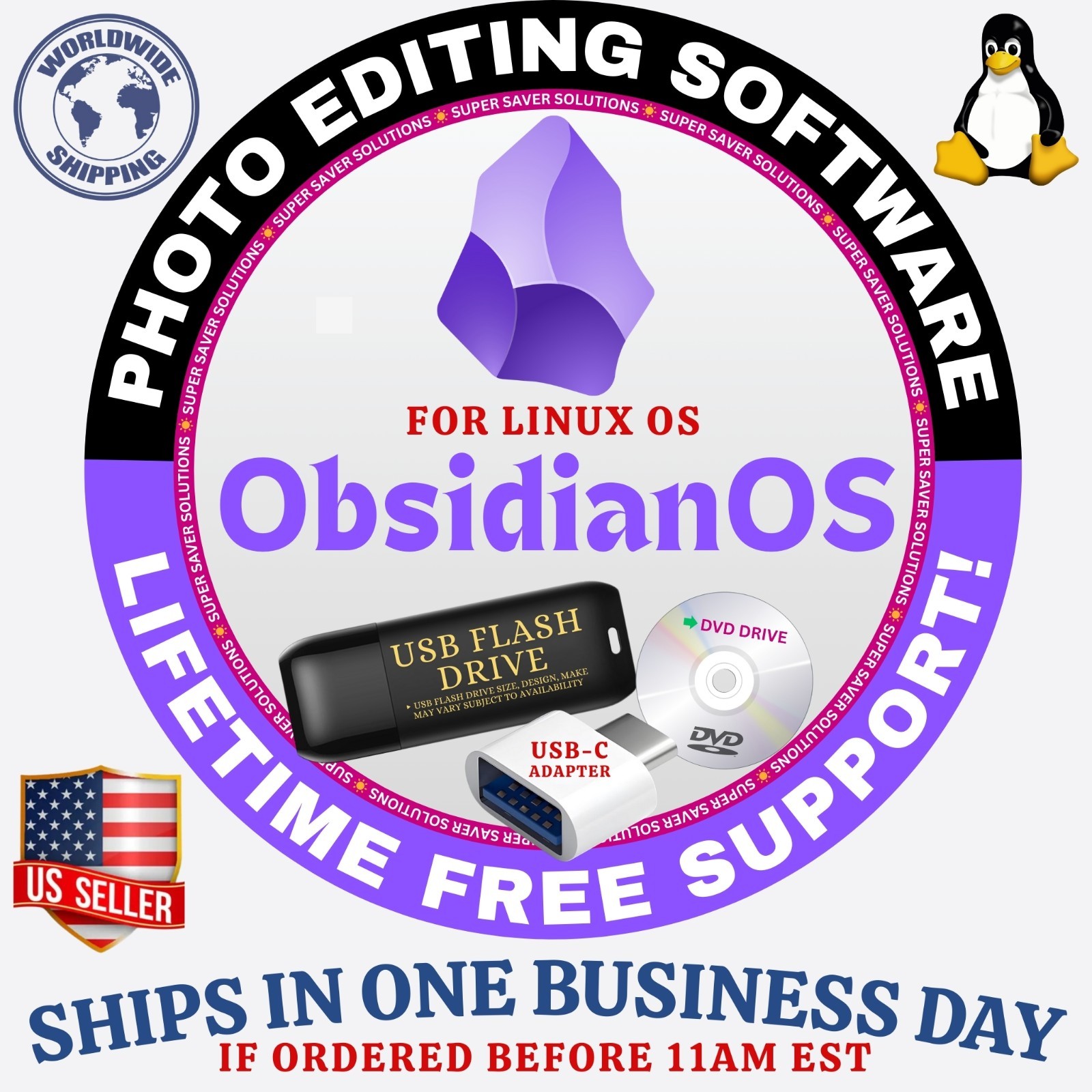 OBSIDIAN LINUX OS | NEWEST BUILDS ISO | DVD, USB + COMBOS | FAST SHIPPING