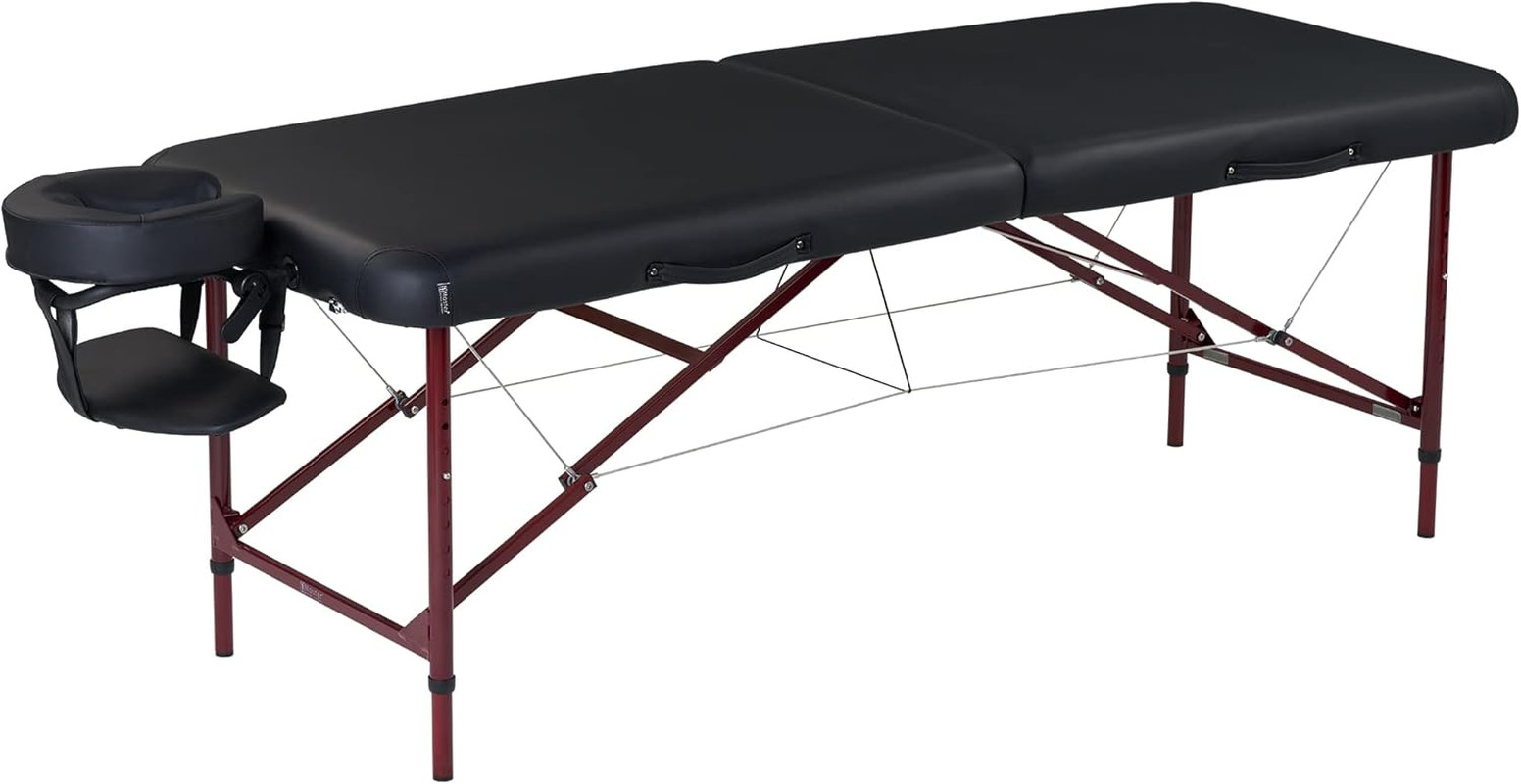 Zephyr Lightweight Portable Massage Table Package- Tattoo Table- Spa Bed (Black,