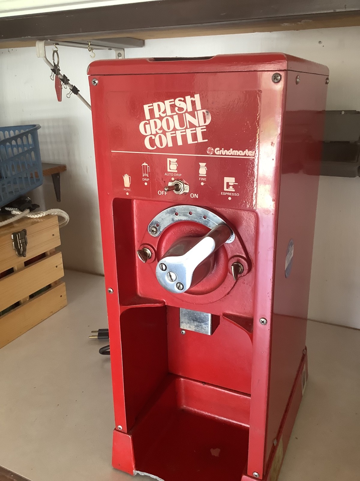 GrindMaster Model 495 Commercial Coffee Grinder. “Big Red”