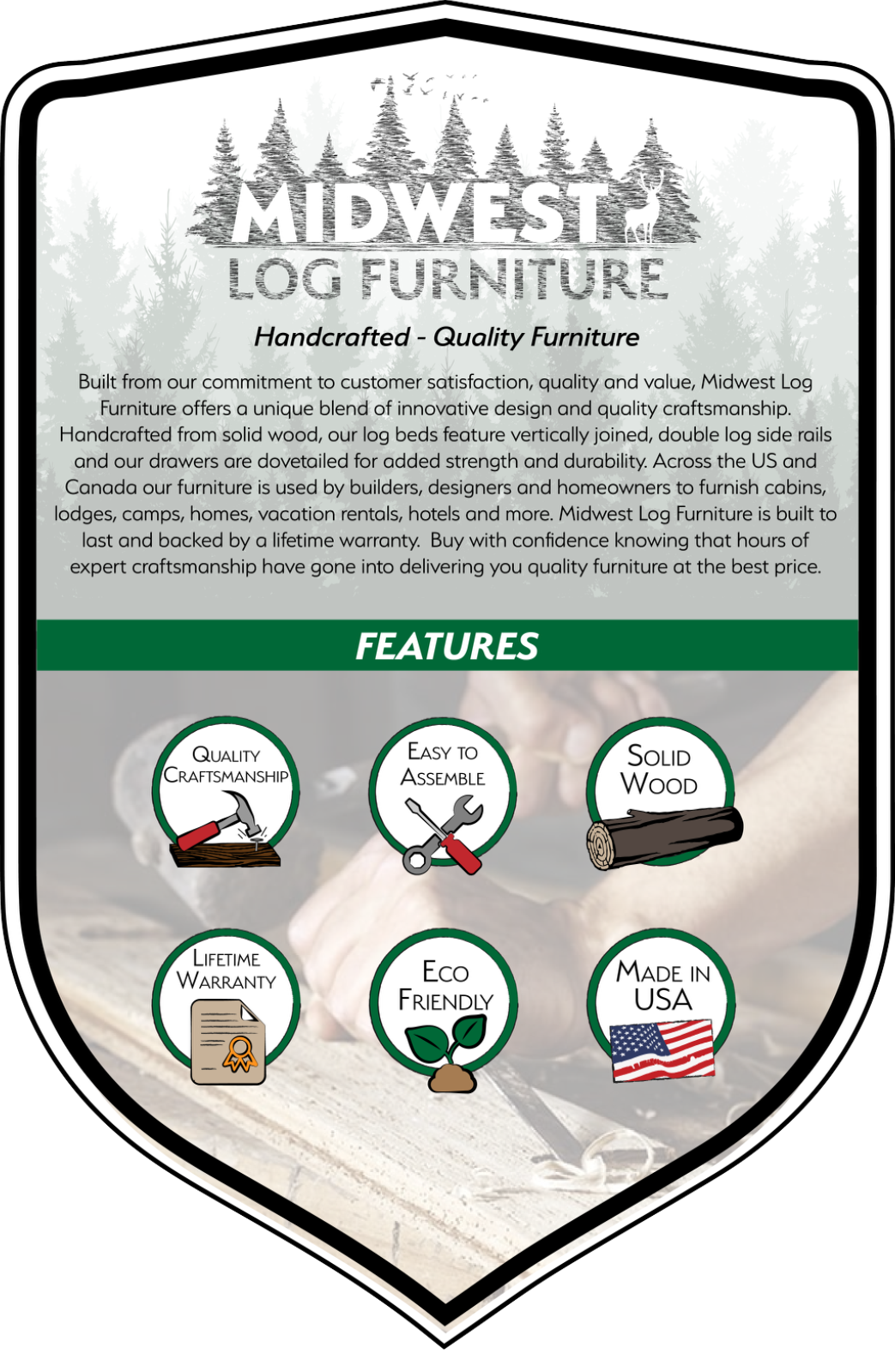 Handcrafted White Cedar Log Bed - Twin - Double Log Side Rails/Free Shipping