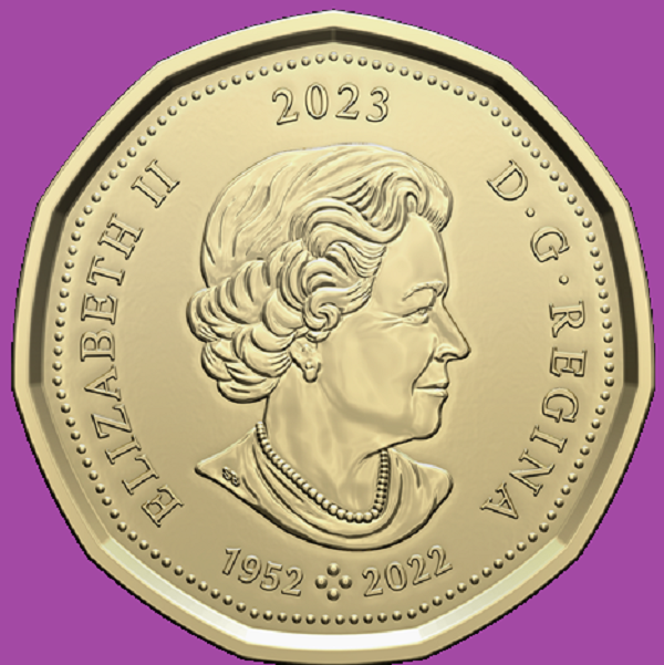 2023 Canada One Dollar Loonie. Mint UNC. $1 Loon Coin