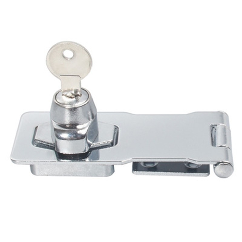 Twist Knob Keyed Locking Hasp Padlock Set for Cabinets Security Door Lock