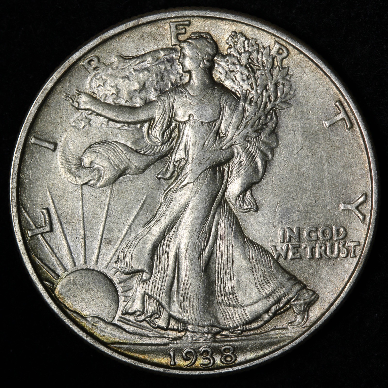 1938 Walking Liberty Silver Half Dollar AU++ E356 XWEM