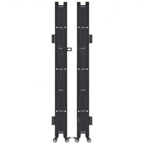 Double Folding Security Gate, Lockable Scissor Gate with 360?° Swivel Caster