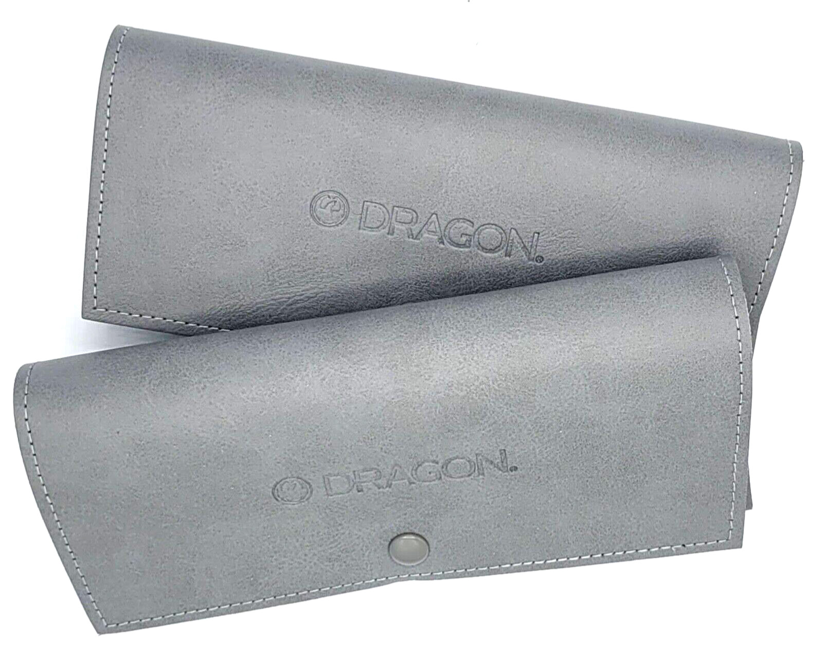 **2 PACK** AUTHENTIC & NEW - DRAGON - GREY - PLEATHER EYEGLASSES CASE