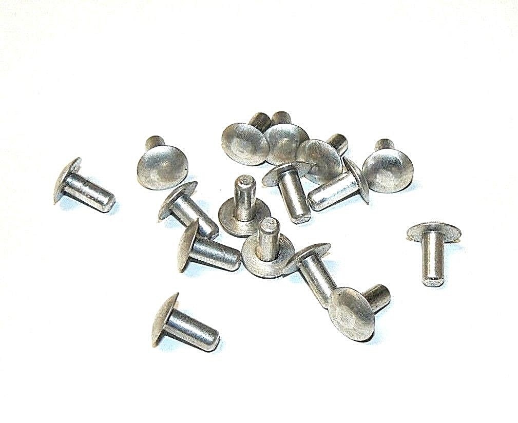 3/16" x 7/16" Full Brazier Head Solid Aluminum Rivet - 1100F - (SOFT) - 50 Pcs.
